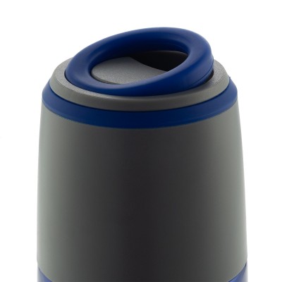 Термос вакуумный 500мл с ручкой на крышке, синий