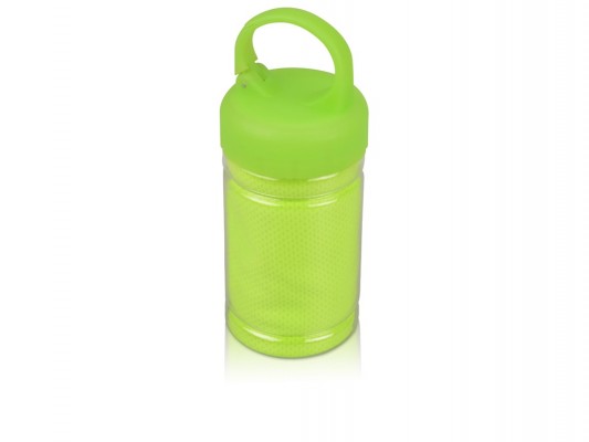 Набор для фитнеса: охлаждающее полотенце и бутылка 300мл, зеленое яблоко