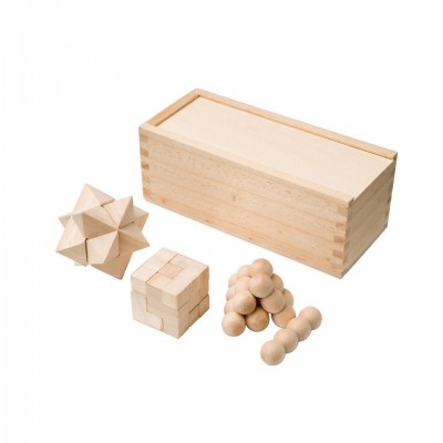 Набор: 3 головоломки в подарочной деревянной коробке