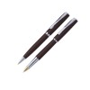 Набор: ручка шариковая + роллер PIERRE CARDIN , металл, коричевый матовый