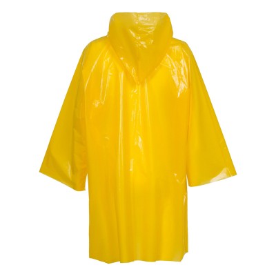 Дождевик-плащ, 105х85 см, полиэтилен 80 мкр, желтый