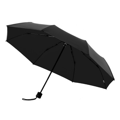 Зонт складной с защитой от УФ-лучей, купол 98 см, эпонж, черный