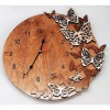 Часы настенные из дерева по индивидуальному дизайну "Бабочки"