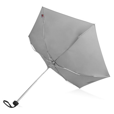 Зонт складной в футляре d95 х (18,8)50 см, эпонж, фибергласс, пластик, соф- тач, серый