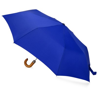 Зонт с деревянной ручкой d99,5 х (35,5)57,5 см, эпонж, фибергласс, сталь, дерево, темно-синий