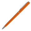 Ручка пластиковая шариковая, пластик/металл, d0,8 х 13 см, оранжевый матовый/серебристый