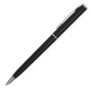 Ручка пластиковая шариковая, пластик/металл, d0,8 х 13 см, черный матовый/серебристый