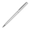Ручка пластиковая шариковая, пластик/металл, d0,8 х 13 см, серебристый матовый/серебристый