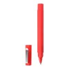Ручка пластиковая шариковая,  квадратная, пластик/soft-touch , красный