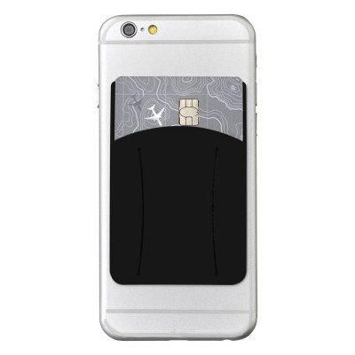 Картхолдер для телефона с отверстием для пальца, 8,6 х 5,8 см, силикон, черный