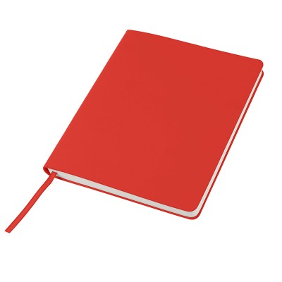 Бизнес-блокнот КУБ, 150*180 мм, красный, кремовый форзац, мягкая обложка, в линейку