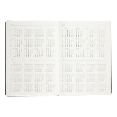 Ежедневник 15х21см., недатированный, срез-серебро, серый