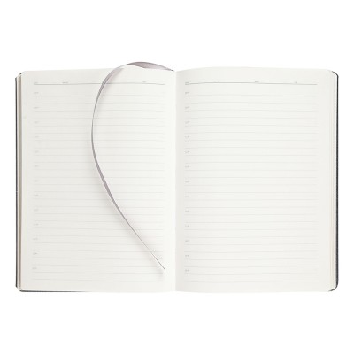 Ежедневник 15х21см., недатированный, срез-серебро, серый