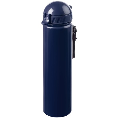 Бутылка для воды с трубочкой 500мл синяя