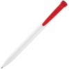 Ручка шариковая РИТ, пластик,  белая с красным