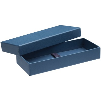 Коробка 17,2х7,2х3 см, переплетный картон, синяя