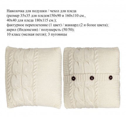 Вязаные пледы односторонние на заказ