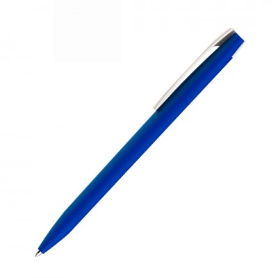 Ручка шариковая ZET, софт-тач, синяя