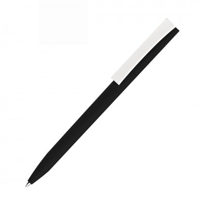 Ручка шариковая ZET, софт-тач, черная