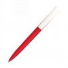 Ручка шариковая ZET, софт-тач, красная