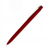 Ручка шариковая ZET, софт-тач, темно-красная
