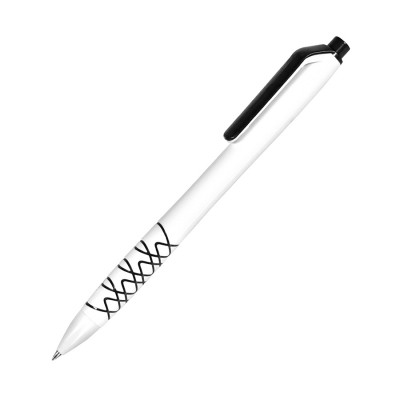 Ручка шариковая N11, пластик, бело-черная