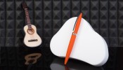 Ручка шариковая "Roct", покрытие soft touch,  оранжевая