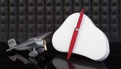Ручка шариковая "Roct", покрытие soft touch,  красная