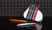Ручка шариковая "Roct", покрытие soft touch,  синяя