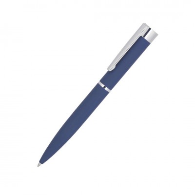 Ручка шариковая АЙС, покрытие soft touch,  синяя
