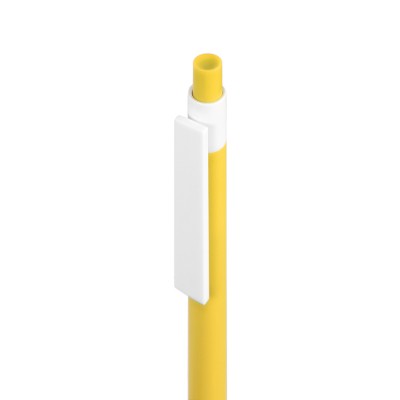 Ручка шариковая РЕТРО, пластик, желтая