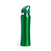 Бутылка для воды  с трубочкой 800мл, нержавеющая сталь, зеленая