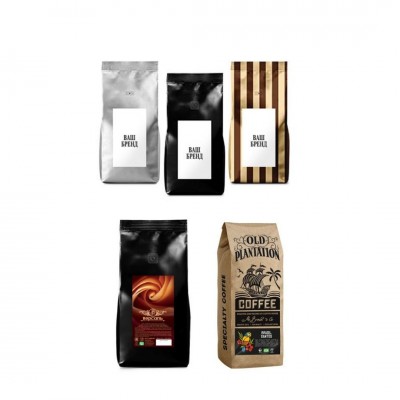 Кофе в зернах 250гр в упаковке с логотипом заказчика