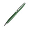 Ручка шариковая, алюминий/пластик, серебристые элементы, зеленая