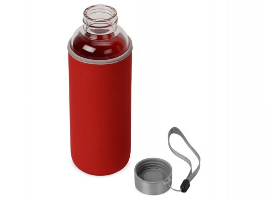 Бутылка для воды 420мл c красным чехлом
