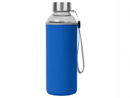 Бутылка для воды 420мл c синим чехлом