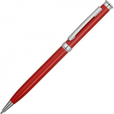 Ручка металлическая шариковая "Silver Soyer" красная