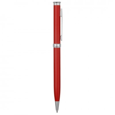 Ручка металлическая шариковая "Silver Soyer" красная