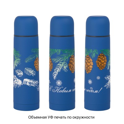 Термос 500мл нержавеющая сталь/soft touch, синий