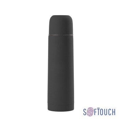 Термос 500мл нержавеющая сталь/soft touch, черный