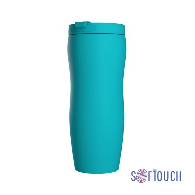 Термостакан 400мл soft touch, бирюзовый