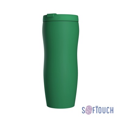 Термостакан 400мл soft touch, зеленый