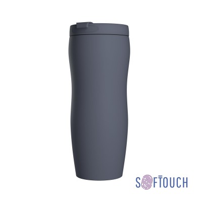 Термостакан 400мл soft touch, серый