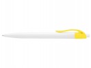 Ручка шариковая "Kakadu" пластик, бело/желтая