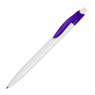 Ручка шариковая "Kakadu" пластик, бело/фиолетовая