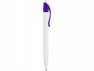 Ручка шариковая "Kakadu" пластик, бело/фиолетовая