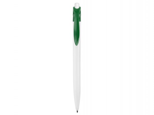 Ручка шариковая "Kakadu" пластик, бело/зеленая