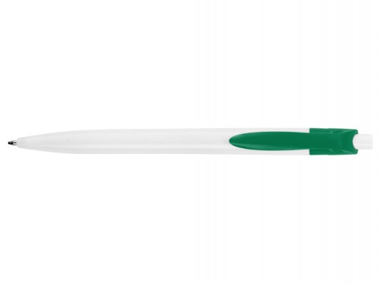 Ручка шариковая "Kakadu" пластик, бело/зеленая