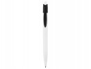 Ручка шариковая "Kakadu" пластик, бело/черная