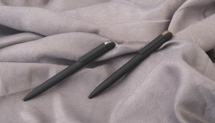 Ручка шариковая "Jupiter", покрытие soft touch, цвет черный с золотом